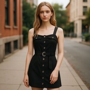 Forever 21 Black Sleeveless Mini Sundress